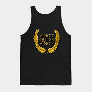 Latin Quote - Vincit Qui Se Vincit - Motivational Phrase Tank Top